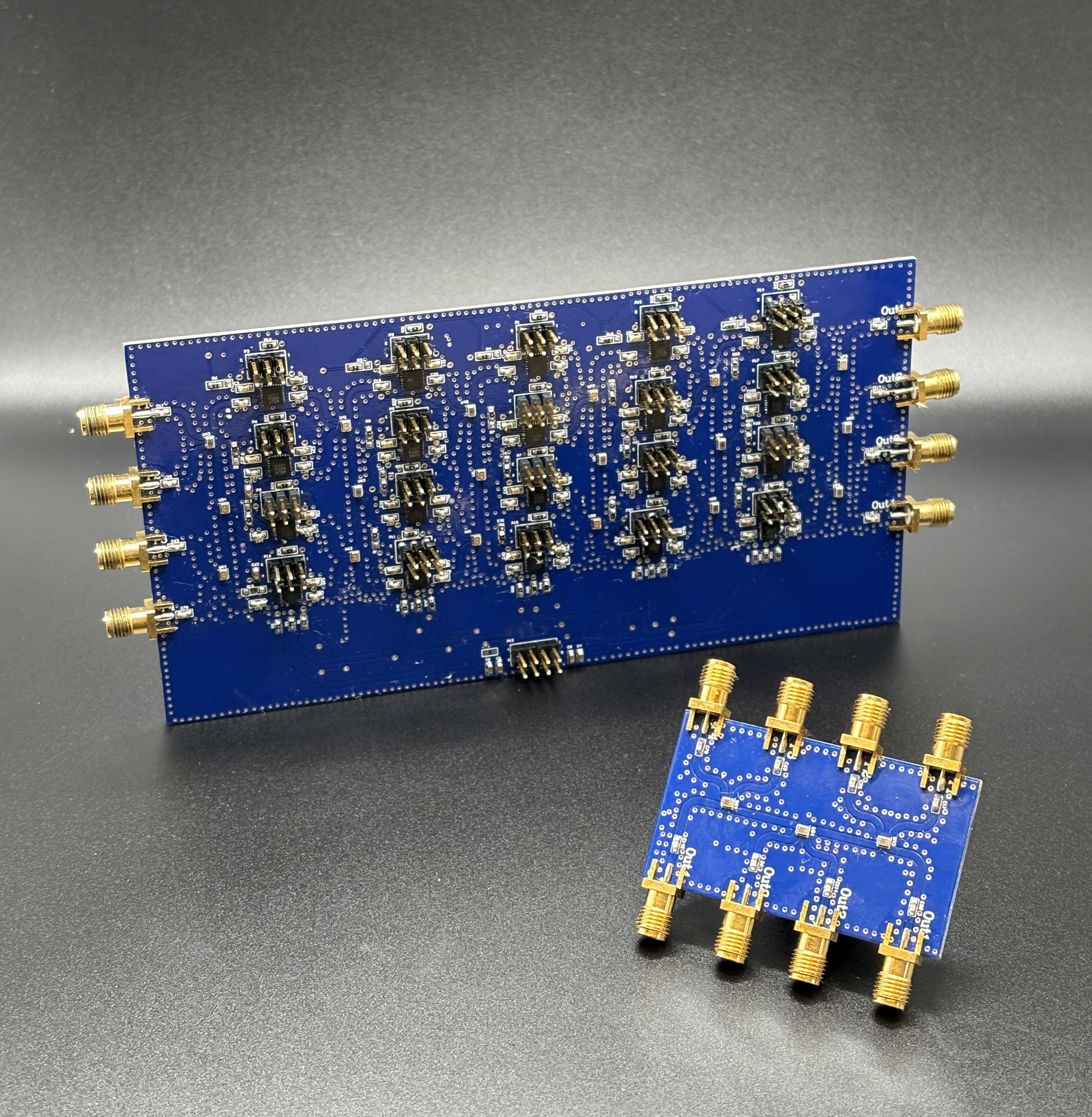 Image: Fabricated unitary universal device and its power-divider layer. UTS / Dr Rasool Keshavarz