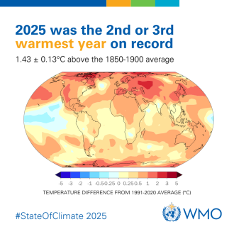 2025: 2nd or 3rd warmest year