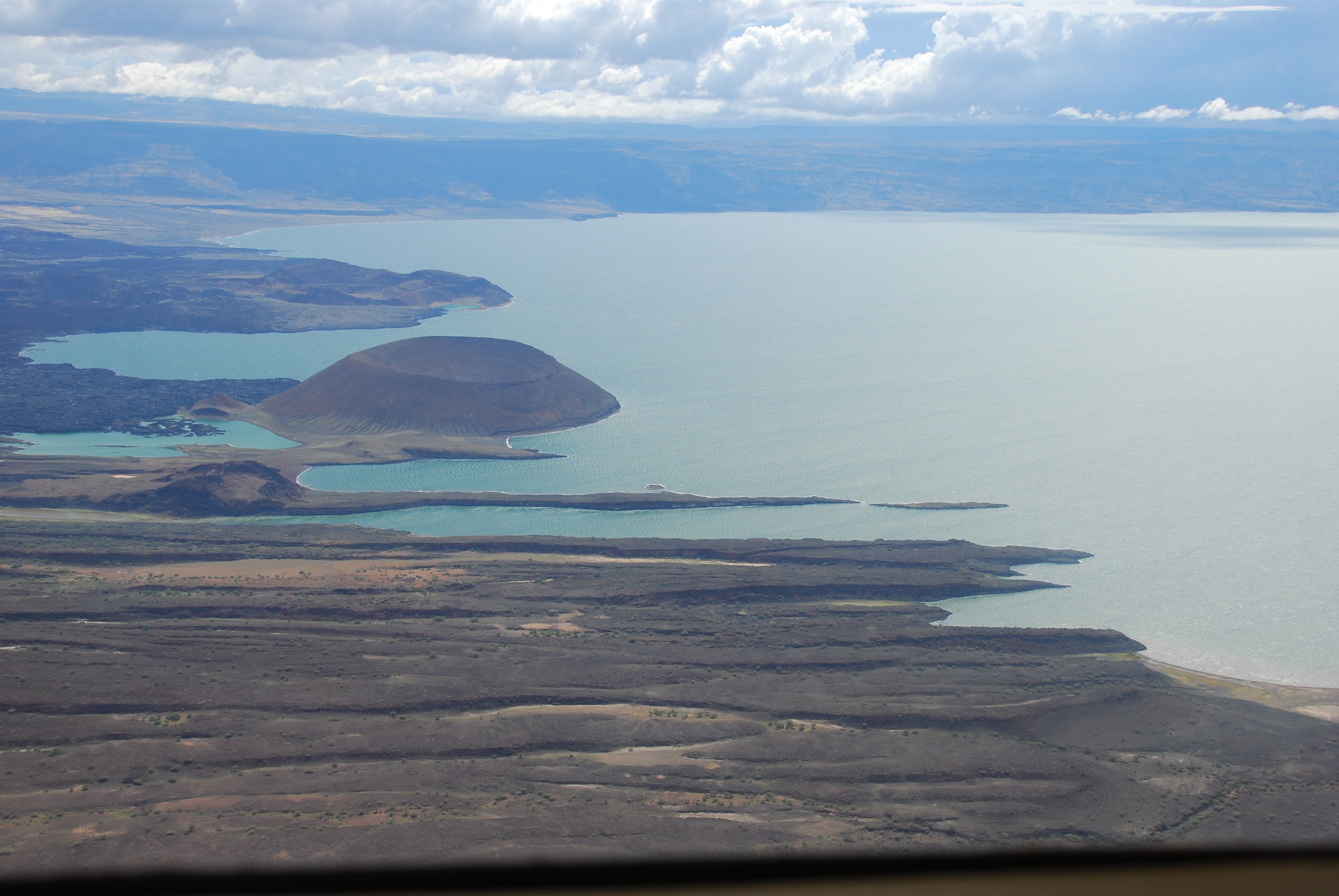 An aerial view of Lake Turkana, the world’s largest permanent desert lake. PHOTO: Chris Scholz
