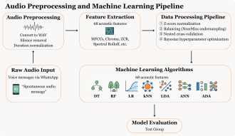 Overview of preprocessing steps, feature extraction, and modeling process