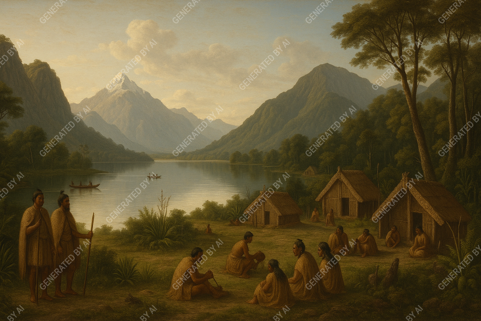 AI-generated image from ‘New Zealand in the 1700s’ prompt. 