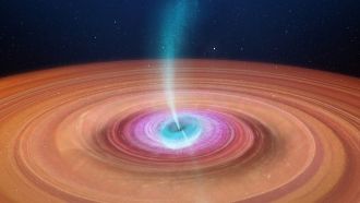 Artist’s impression of the accretion disk around the black hole. 