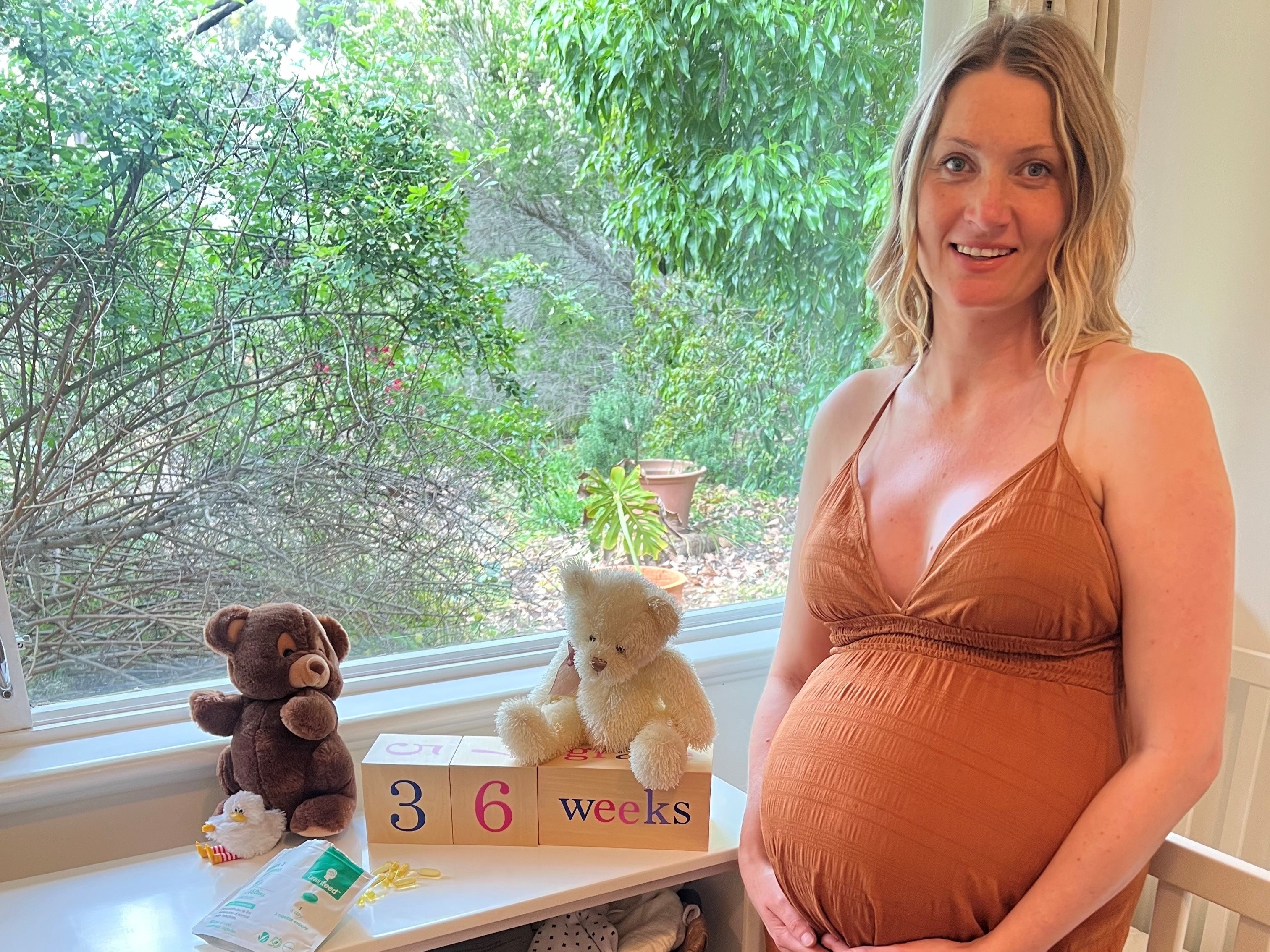 Mum-to-be Amy Christie tested low for omega-3 and has since been taking supplements