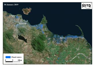 Satellite image of floods