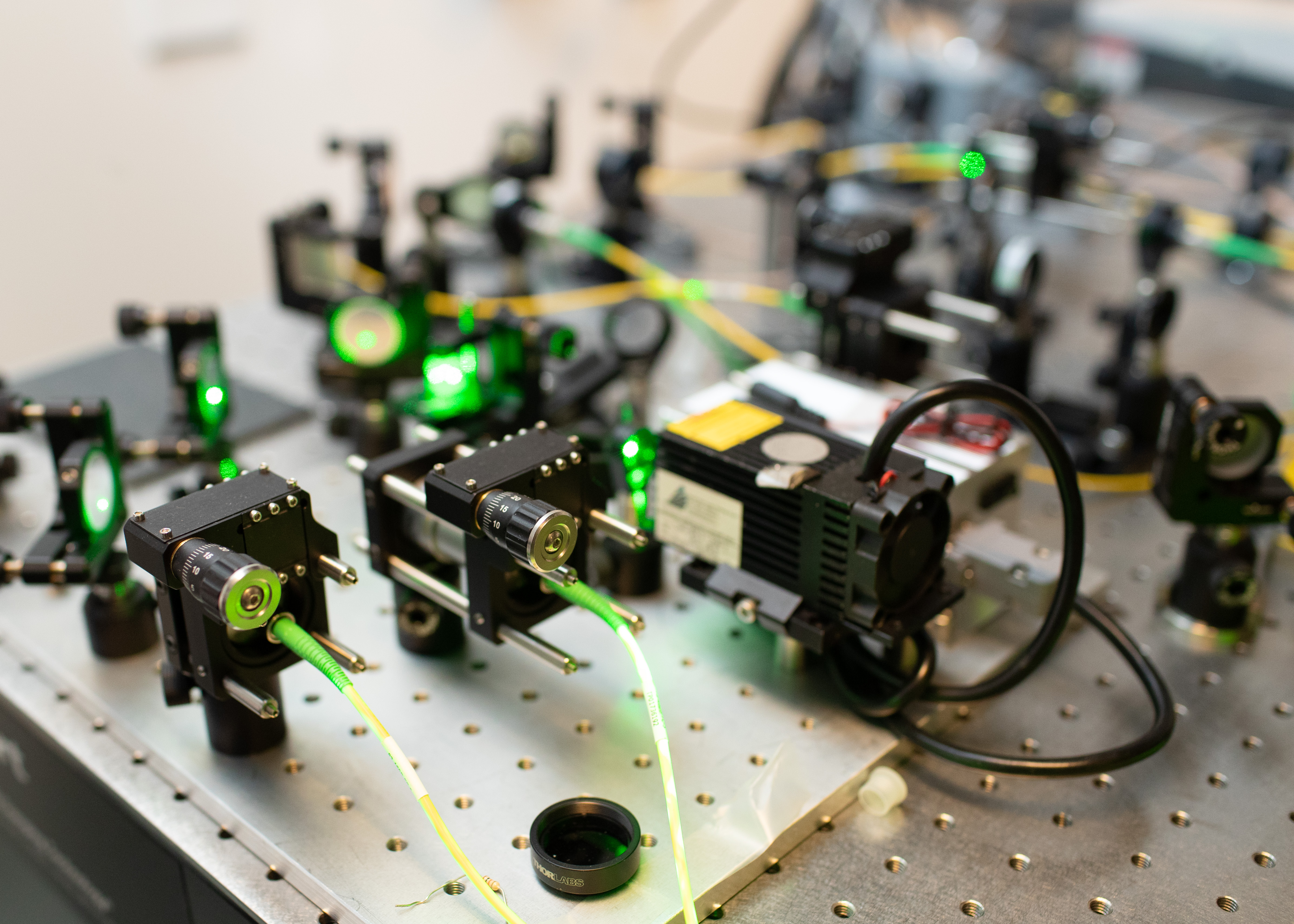 S.Lo/Part of the setup, custom built by scientists at UTS, to demonstrate the novel all-optical nano-thermometry technique