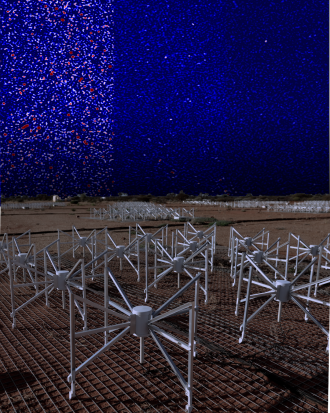 The image of the sky after its been 'cleaned up' by the MWA