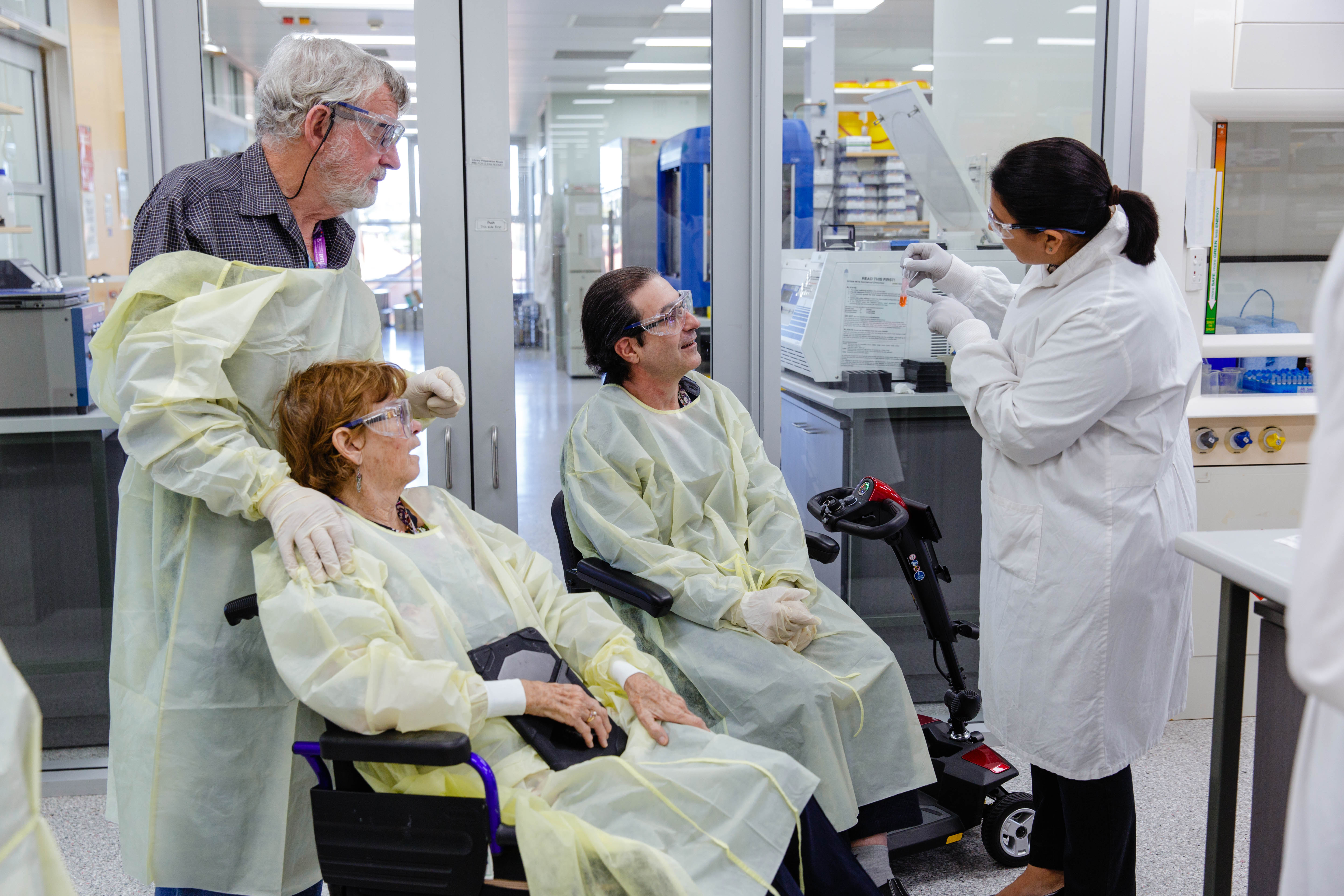 UQ Institute for Molecular Biology's Human Studies Manager Anjali Henders speaks with MND patients and carers about the ALS data resource.
