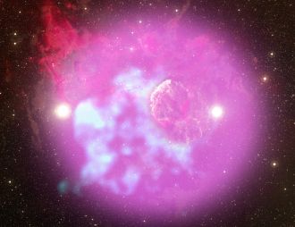 Composite multiwavelength view of the IC 443 region