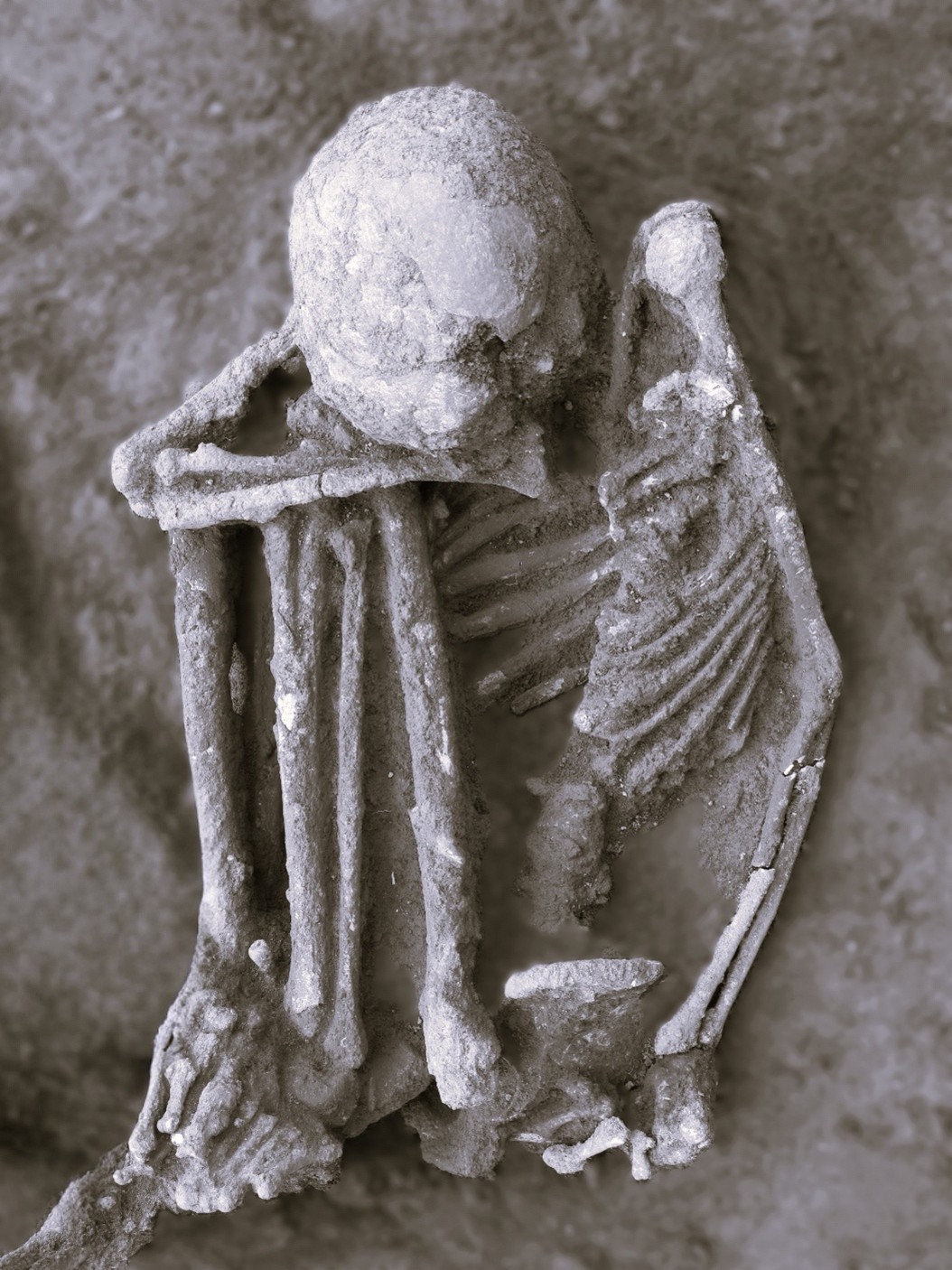 This middle-aged woman, found at the Liyupo site in southern China, was smoke-dried prior to burial. Together with many other individuals discovered in southern China and southeast Asia, she provides some of the earliest known evidence of mummification in human history, dating back more than 10,000 years (Image credit: Zhen Li).