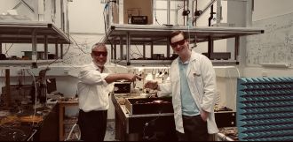 Russell Ryan (right) and Professor Benjamin Eggleton