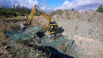 Excavations that found fossil bats.