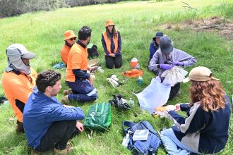 Community members participating in citizen science project
