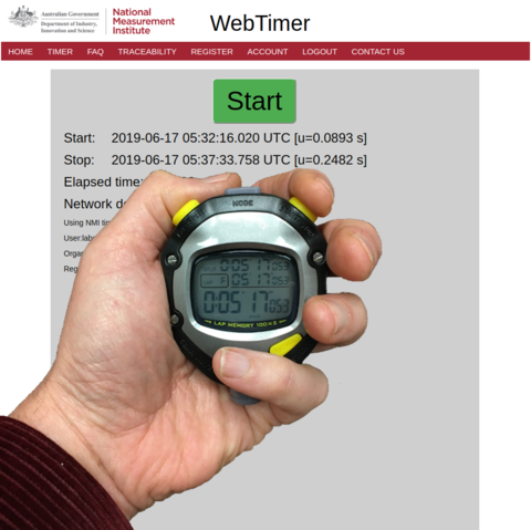 The NMI WebTimer (photo credit National Measurement Institute)
