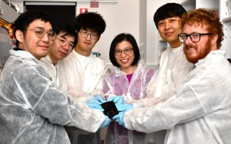 University of Sydney research team with large perovskite cells