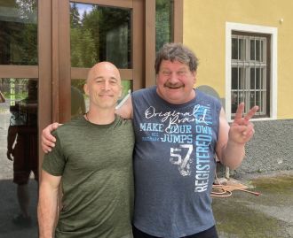 Antonio with Witgar Wiegele, Veronika’s owner and caretaker