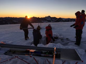 Ca Foscari University / Austrian Academy of Science researchers drill ice cores