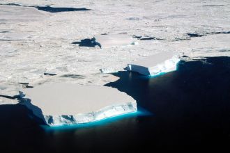 Tabular icebergs in the Weddell Sea