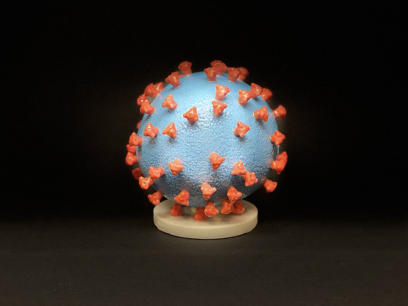   3D print of a SARS-CoV-2—also known as 2019-nCoV, the virus that causes COVID-19—virus particle. Credit: NIH