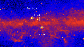 Zoomed-in gamma-ray view of the Galactic anticenter region