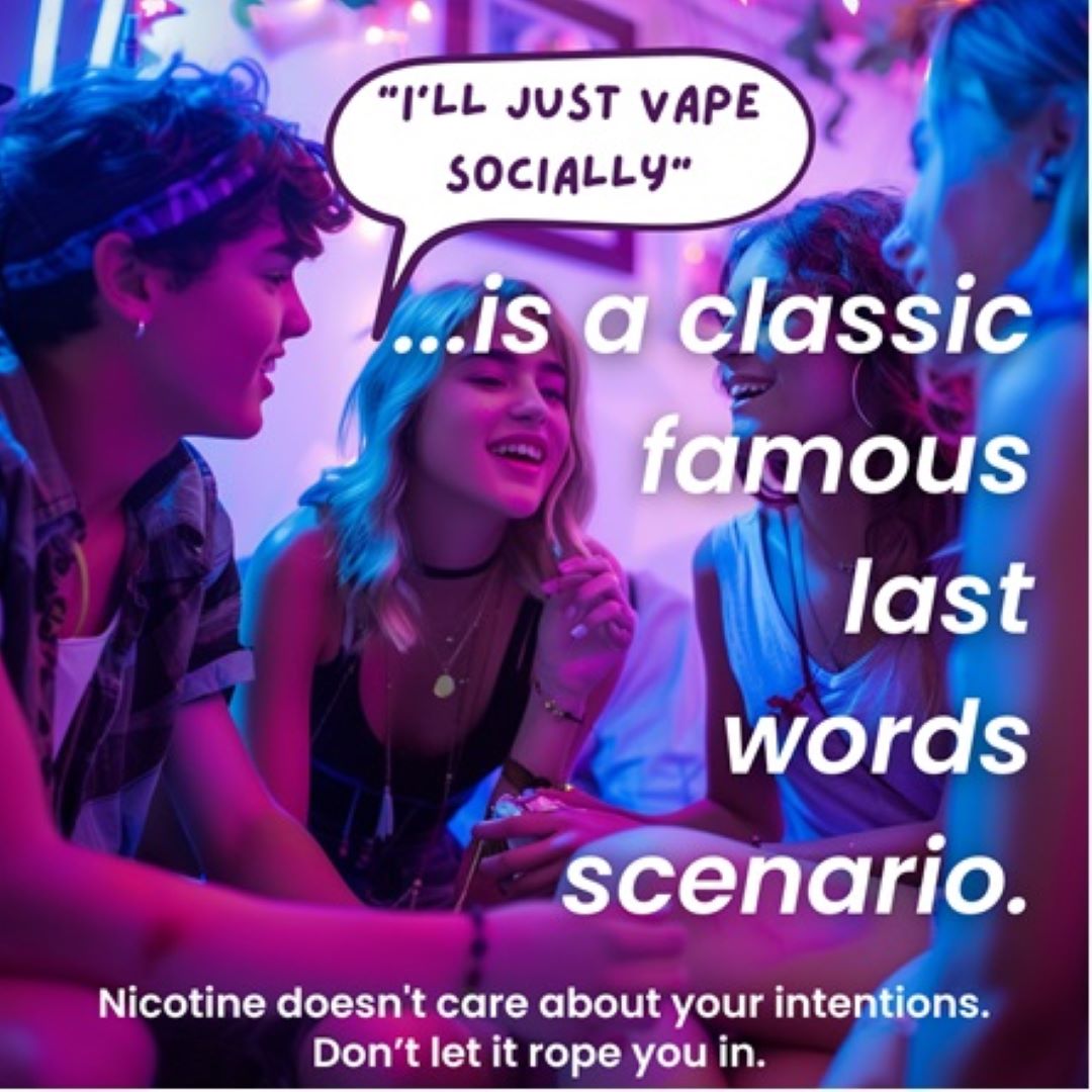 An example of an AI generated anti-vaping advertisement co-designed with youth. Image: The University of Queensland. 