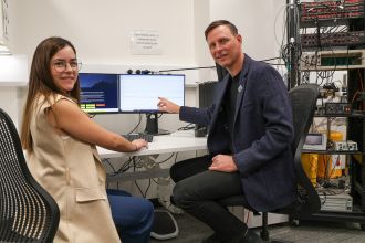 Dr Lucia Pinilla and Professor Danny Eckert, sleep experts, Flinders University