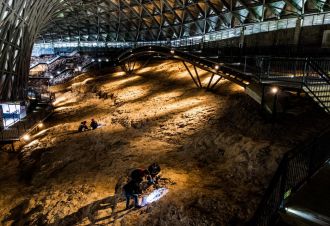 Interior of Qinglongshan Dinosaur Egg Fossil Museum