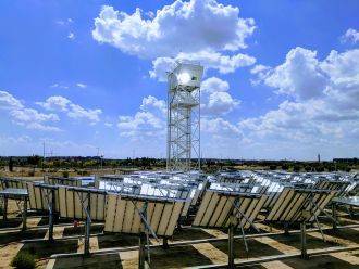 Solar tower fuel plant