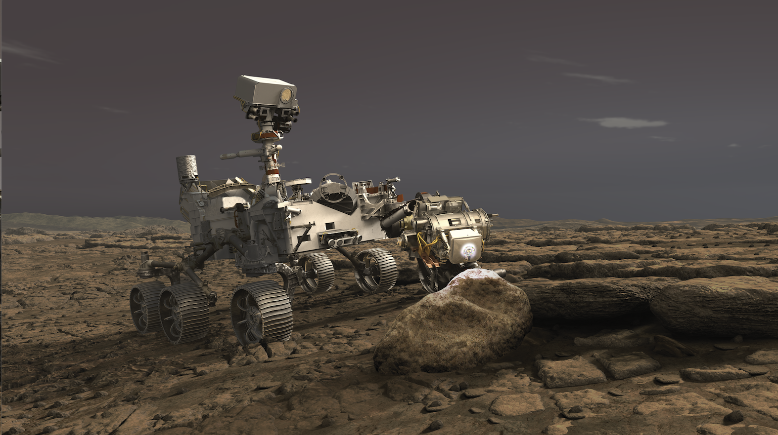 NASA/JPL-Caltech: PIXL Takes Aim at Rocks (Illustration)