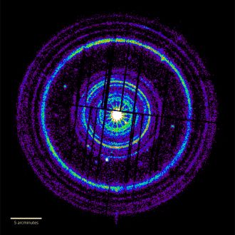 Rings of gamma ray burst GRB221009A