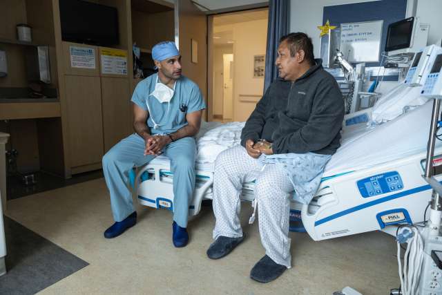 Dr. Nima Nassiri with patient Oscar Larrainzar/Photo Credit: Nick Carranza