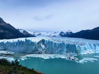 The glacier’s terminus as seen from a visitor point