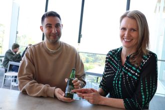 Stefano Zaccagnini and Professor Jacqueline Bowden