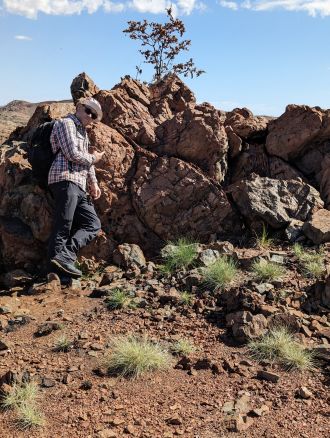Professor Tim Johnson doing fieldwork