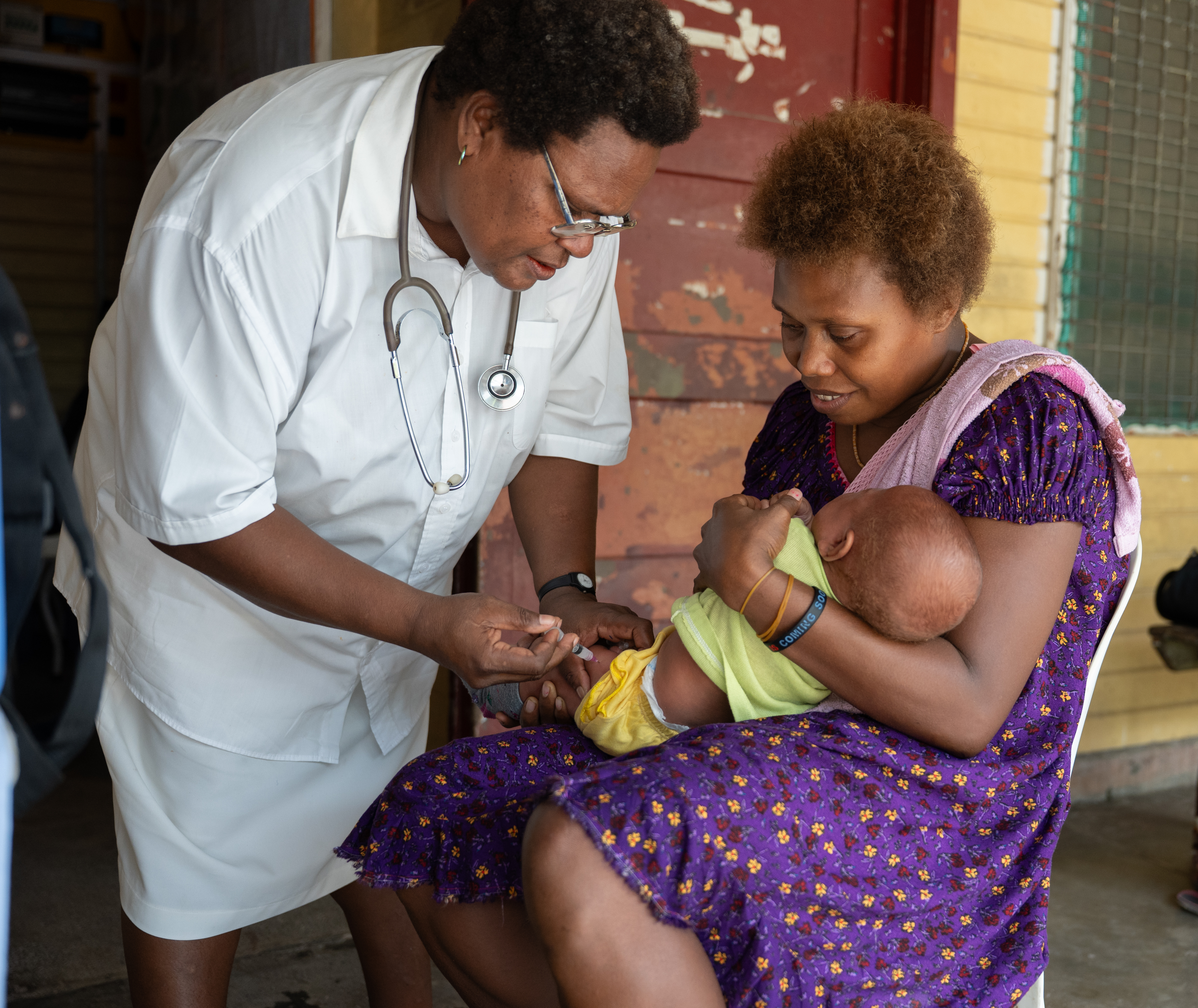 Burnet Institute in a health outpost in East New Britain