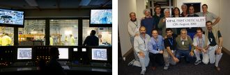 Control room and INVAP team at criticality