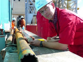 Professor Jody Webster onboard the IODP Expedition 325