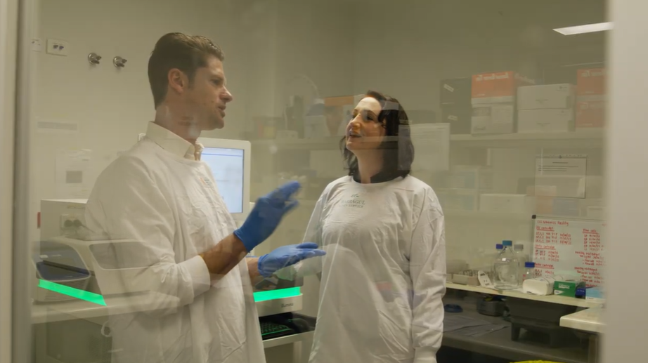 Professor Paul Lacaze and Dr Jane Tiller, leading genomic health experts from Monash University, are calling for urgent government funding to progress the development of a national preventive genomic testing program that would save thousands of Australians from conditions like cancer and heart disease. Credit: DNA Screen, Monash University.