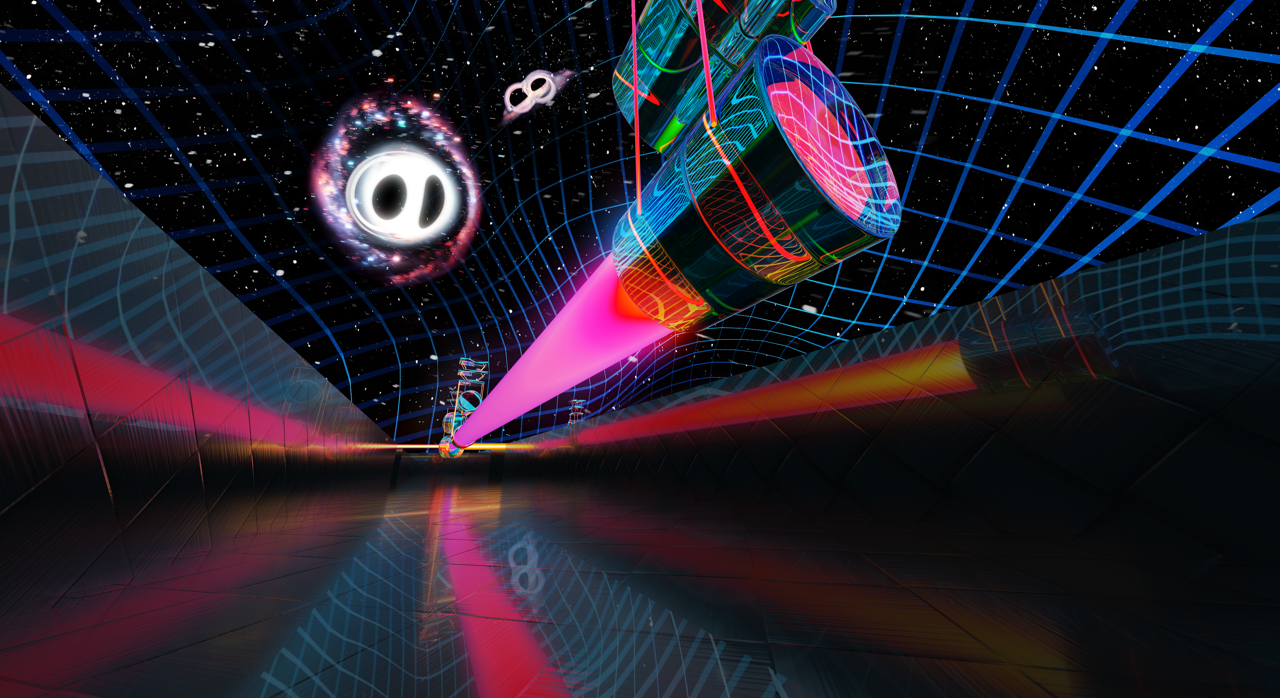 Artist Impression of Astrophysical Calibration. Credit: Carl Knox, OzGrav/Swinburne 