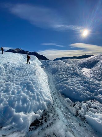 Authors from Friedrich-Alexander Universität Erlangen-Nürnberg on the glacier
