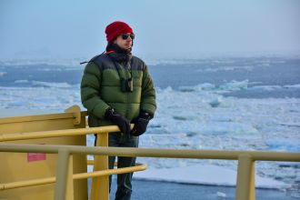 Dr Alex Fraser in Antarctica