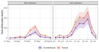 Daily estimate of heat-related deaths