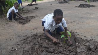 Msolwa School tree planting as part of Reforest Africa. 