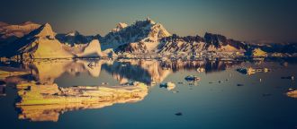 Sea ice reflections around Rothera Point