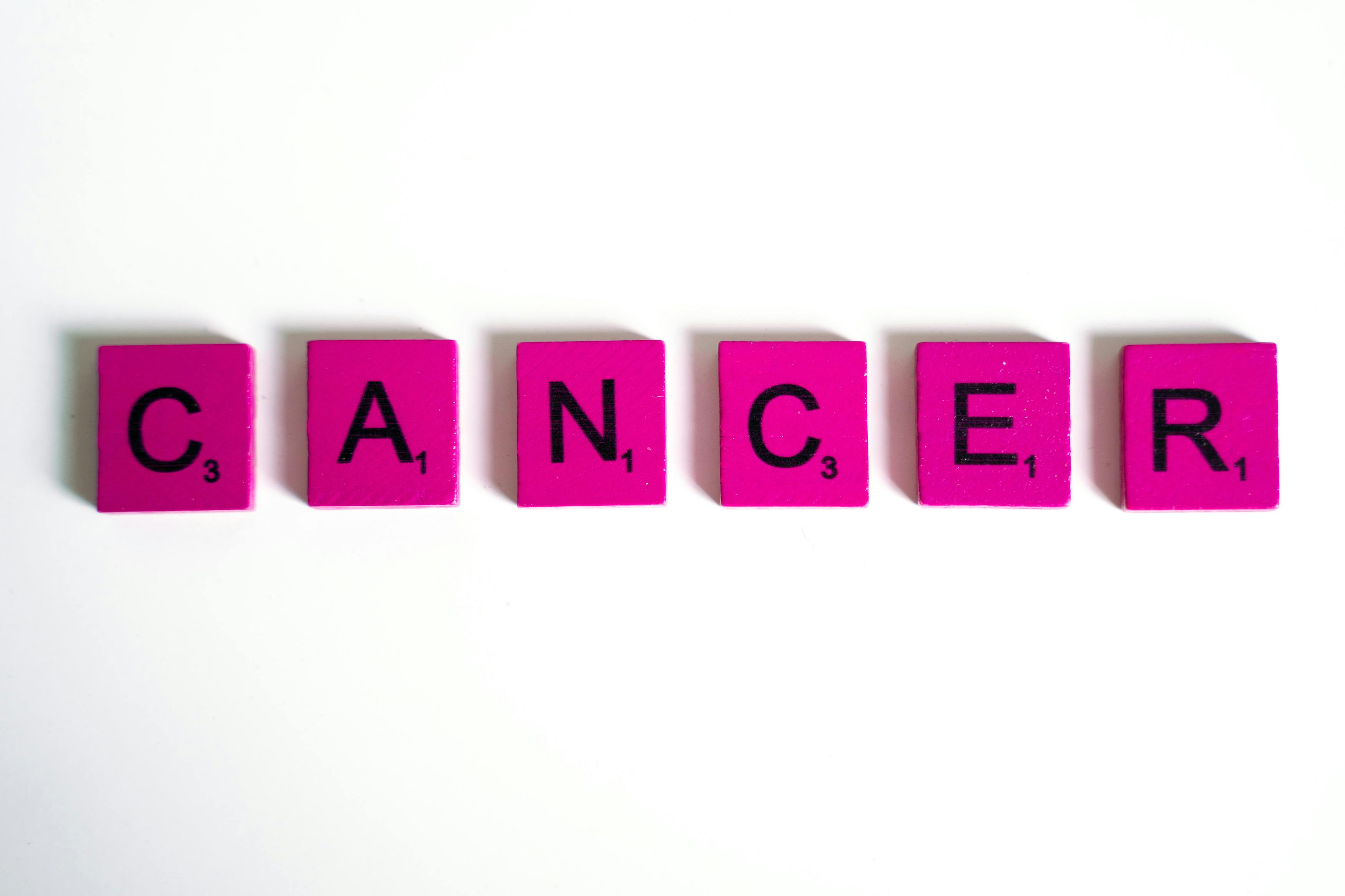 CC-0. https://www.pexels.com/photo/cancer-word-spelled-on-scrabble-tiles-5910774/