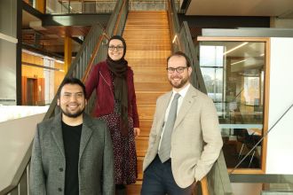 L-R Dr José Alquicira Hernández, Dr Seyhan Yazar and Professor Joseph Powell. 