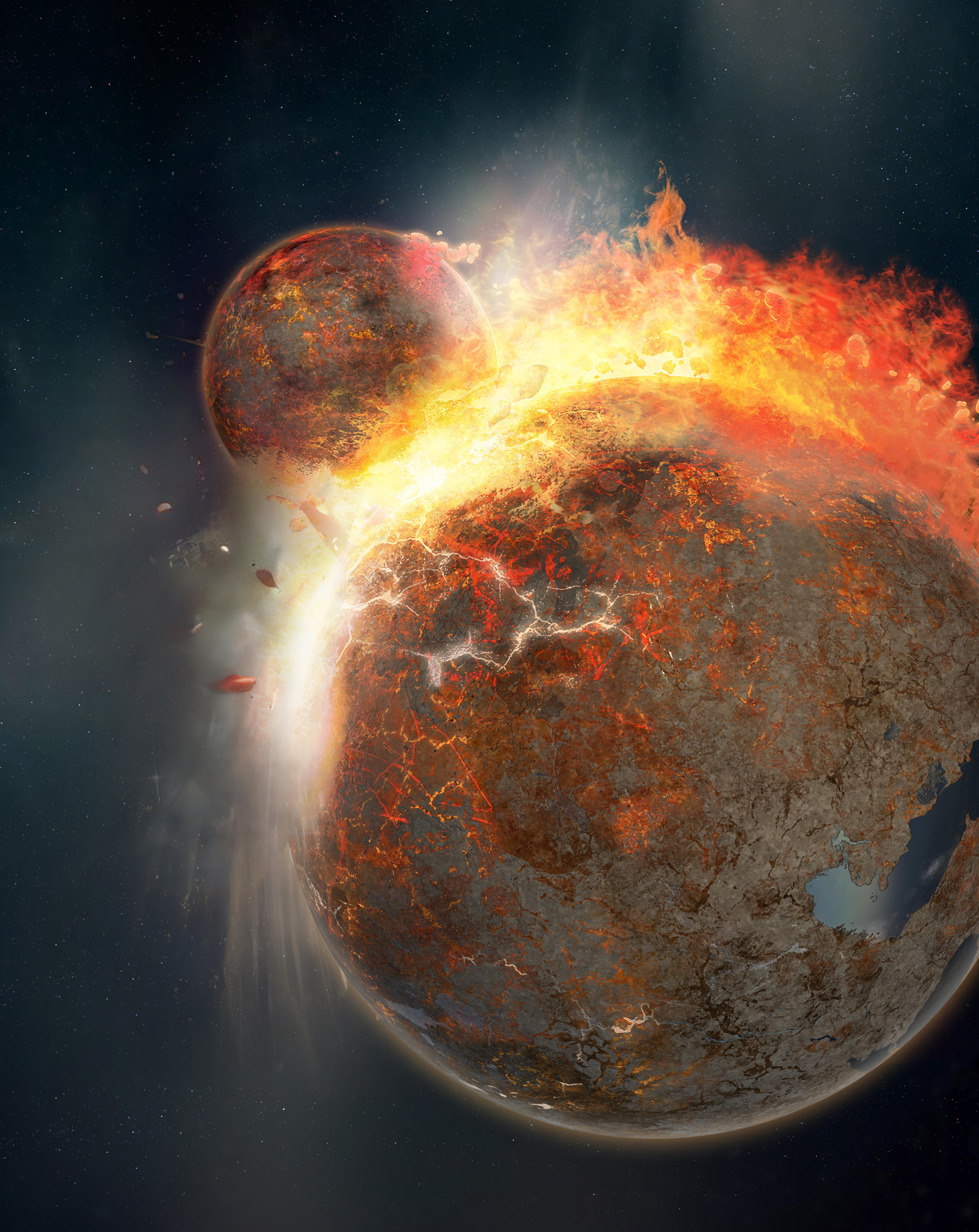 Giant Impact. Credit: Hernán Cañellas