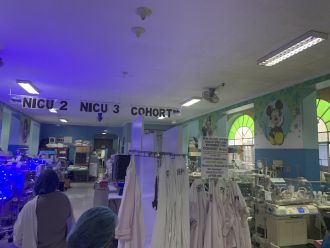 A paediatrc ward in the Philippines.