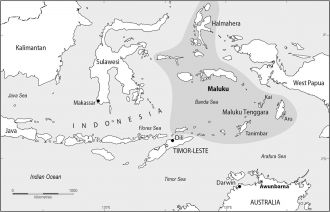 Fig. 1 Arnhem Land and Maluku Tenggara. (Map by Mick de Ruyter, 2022.