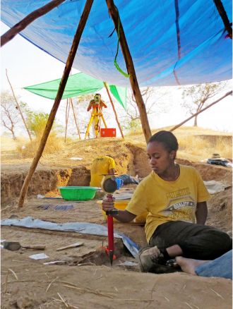 Excavations at a Middle Stone Age archaeological site, Shinfa-Metema 1