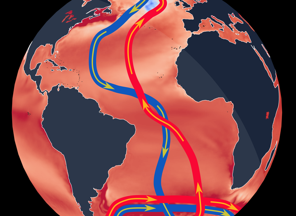 Even under extreme climate change, the Southern Ocean sustains a weakened but resilient Atlantic overturning circulation (AMOC), a vital component of Earth's climate system. Credit: ©Jonathan Baker (Met Office) and co-authors, CC BY 4.0
